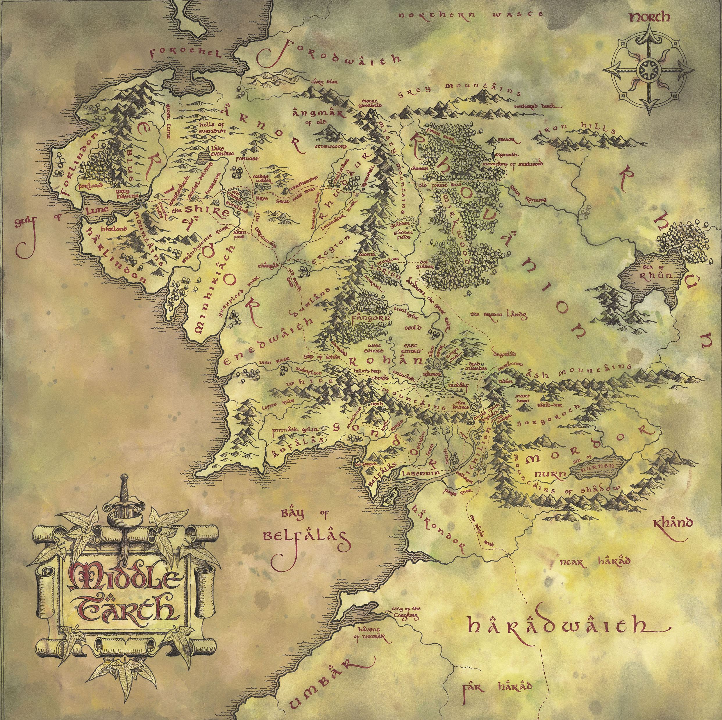 Carte de la Terre du Milieu