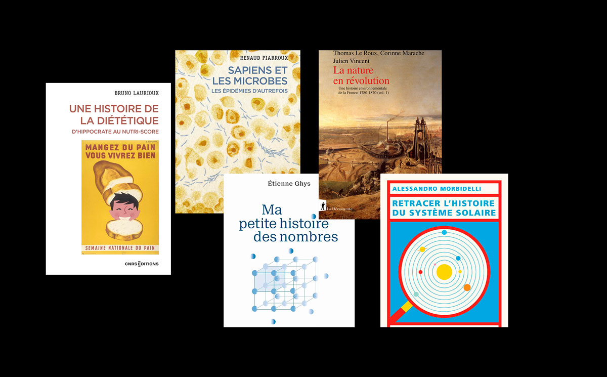 Cinq couvertures de livres
