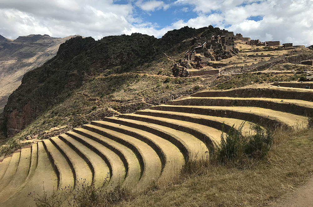 Terrasse du village Pisac au Pérou