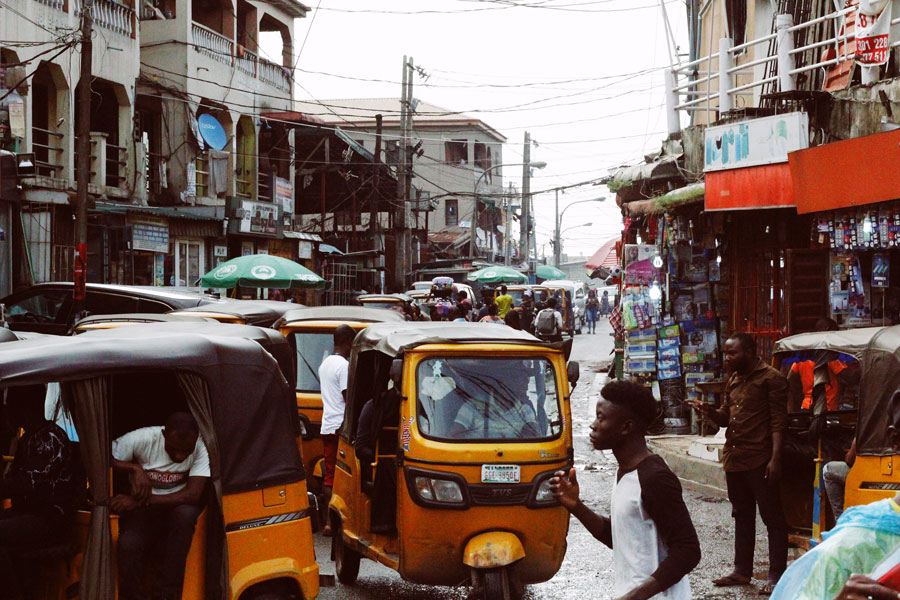 Une rue de Lagos, au Nigeria le 3 novembre 2019 