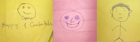 Dessins reflétant un état de bien-être. Archives Josiane Tantchou
