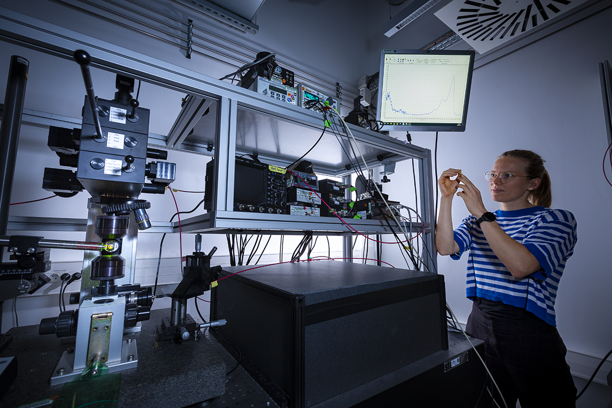 Observation d'un échantillon préparé pour la microspectrophotométrie - Christian MOREL / IBS / CNRS Images