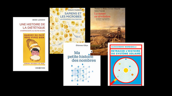 Cinq couvertures de livres