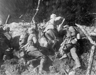 combat dans les tranchées