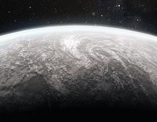 Vue d’artiste d’une exoplanète