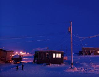 Maisons de la communauté Inuit dans le Grand Nord canadien