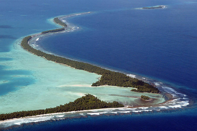 Atoll de Funafuti dans le Pacifique.