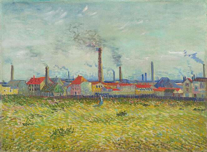Usines à Clichy, été 1887, huile sur toile de Vincent Van Gogh