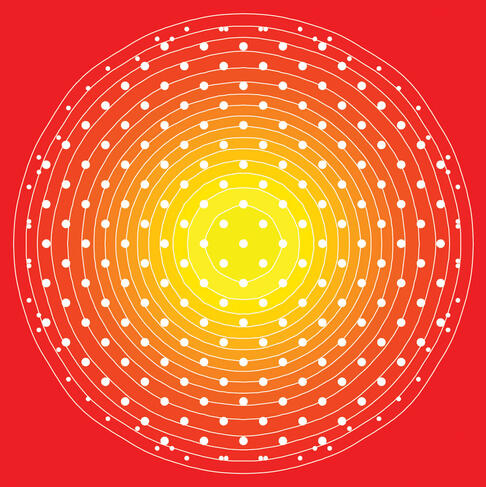 À droite, la fonction d’onde d’un électron dans un nanocristal d’arséniure d’indium.