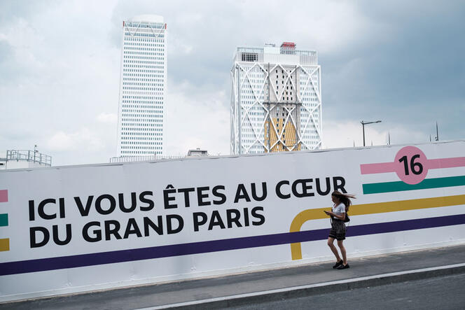 Chantier de la ligne 16 du métro du Grand Paris Express, à Saint-Denis, 27 juin 2024.© Hugo Aymar / Haytham-RÉA 