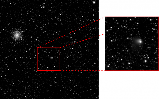 Cliché de la comète 67P/Churyumov–Gerasimenko réalisé par la sonde Rosetta le 30 avril 2014