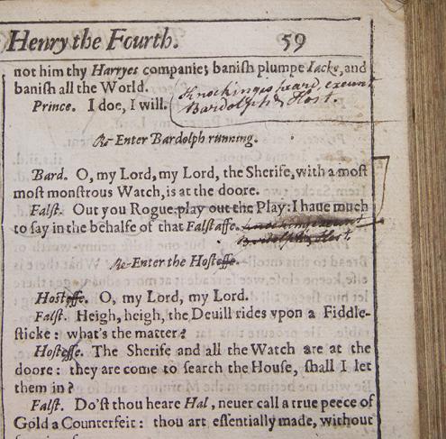 First Folio de Shakespeare, détail