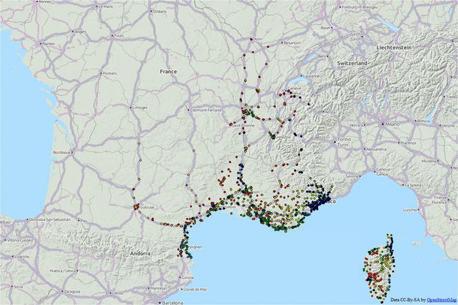 Répartition du moustique tigre dans le Sud de la France