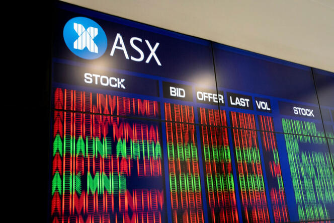 Un mur à la Bourse de Sydney en Australie
