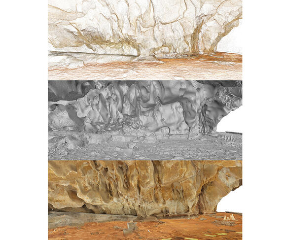 ©Antoine Laurent, Thomas Sagory / CNRS / Equipe grotte Chauvet / Ministère de la Culture