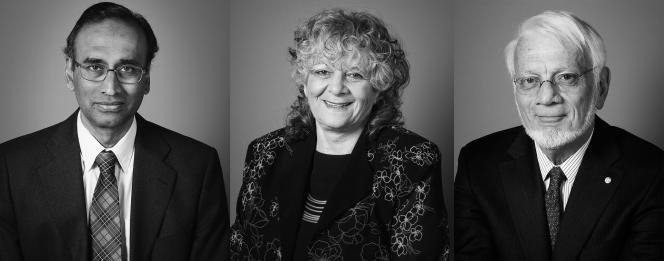 Venkatraman Ramakrishnan, Ada E. Yonath, Thomas A. Steitz, lauréats du prix Nobel de chimie 2009.