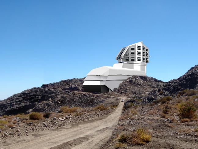 Vue d’artiste du futur téléscope LSST