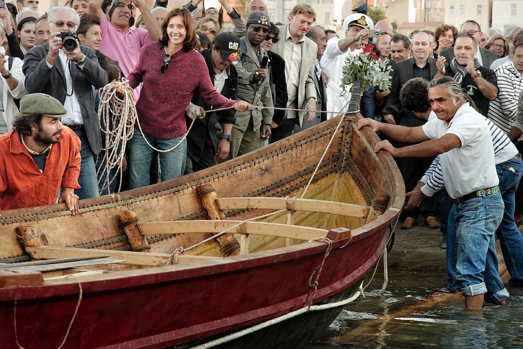 Mise à l’eau du bateau Gyptis en octobre 2013