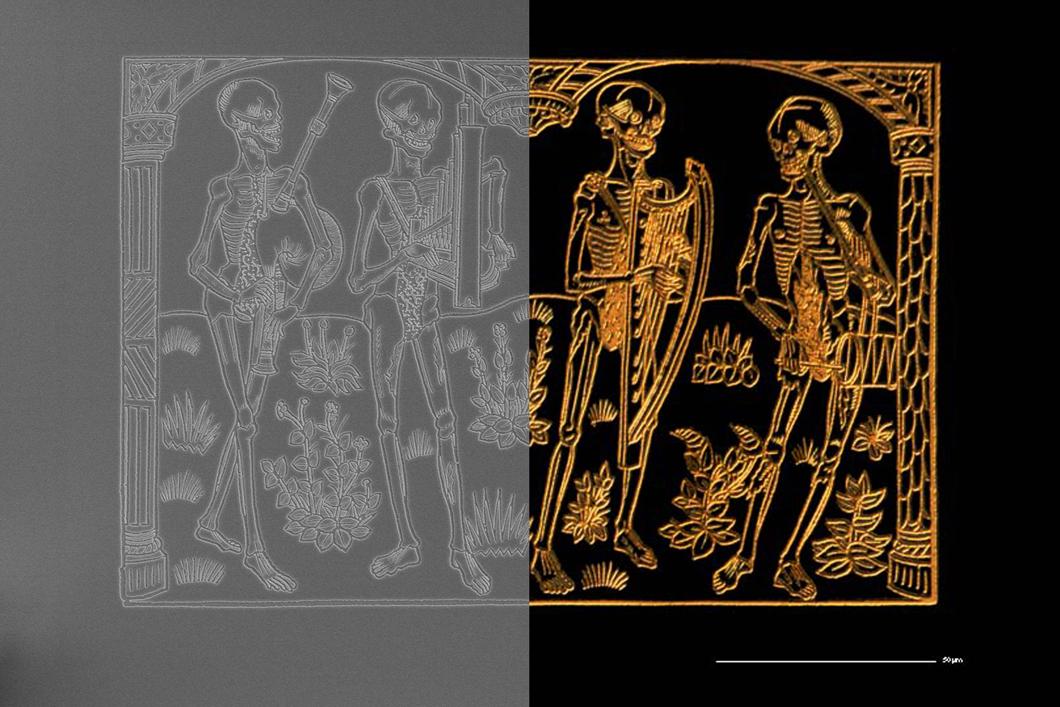 ©LPN/OnLab/M. PAYSANT, C. ULYSSE, G. FAINI La Grande Danse macabre des hommes et des femmess, Nicolas le Rouge, 1496