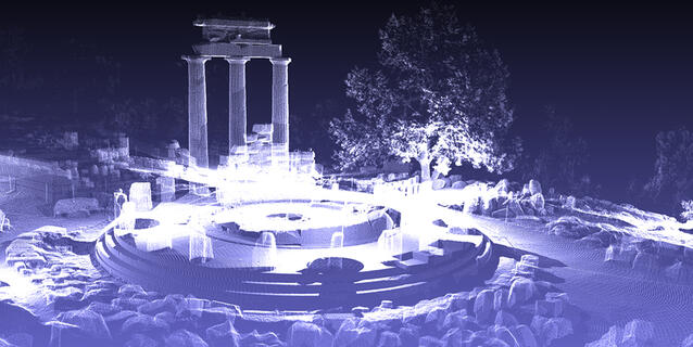 Image en 3D de la Tholos de Delphes