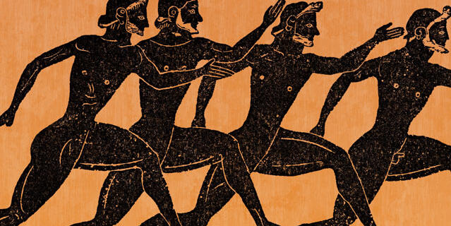 ©Grafissimo / iStockphoto.com Course d’athlètes sur un vase grec