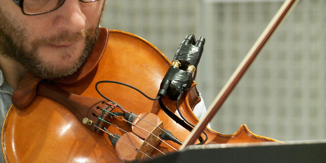 violon équipé de capteurs