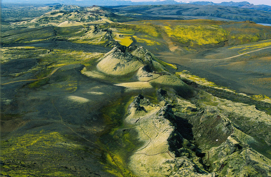Photo de la fissure éruptive de Lakagigar, en Islande.