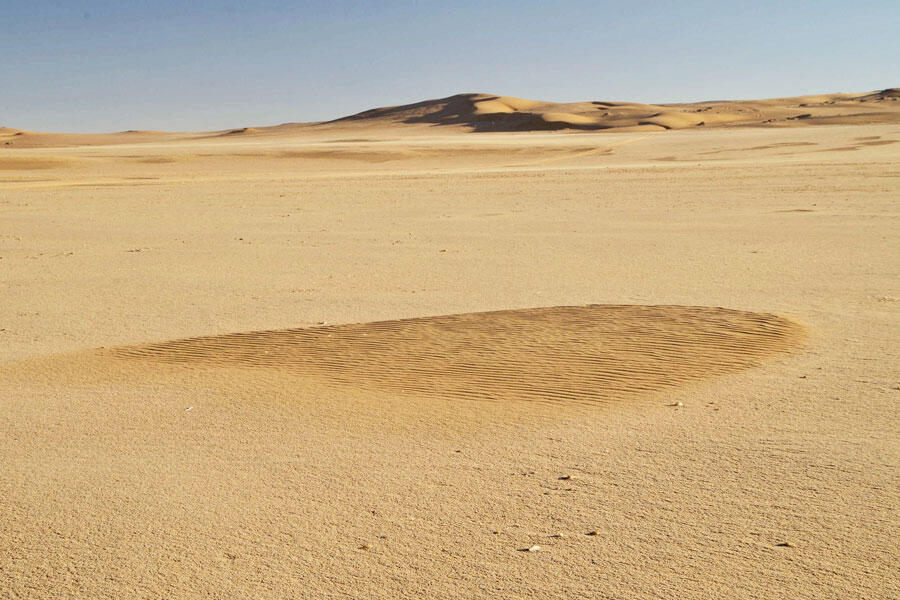 A patch of mini dunes in Namibian desert © University of Southampton
