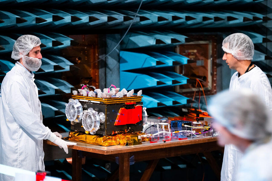 Le rover Idefix® pendant des teste chez Airbus
