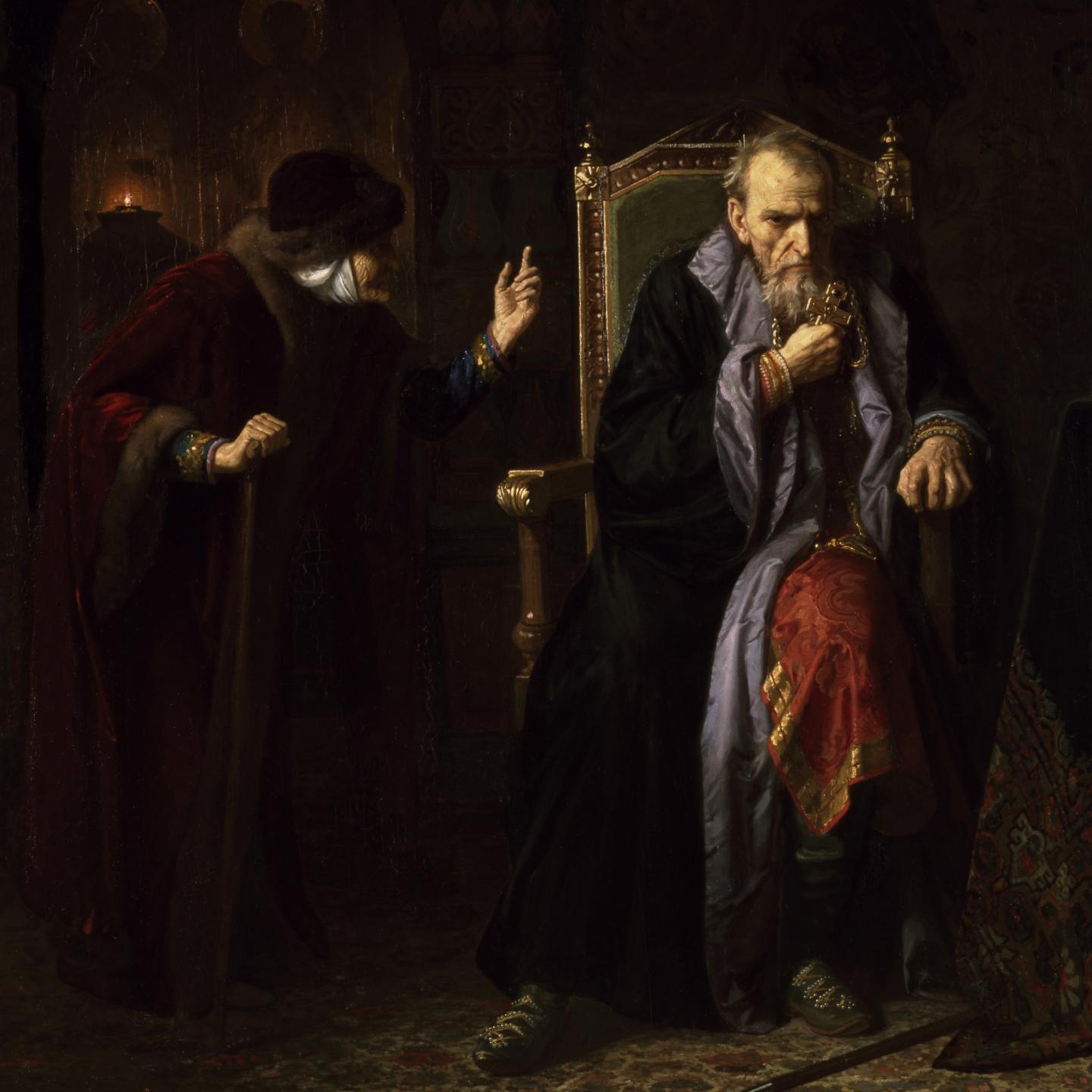 « Le Tsar Ivan le Terrible et sa nourrice », huile sur toile de Karl Gottlieb Wenig, 1886.