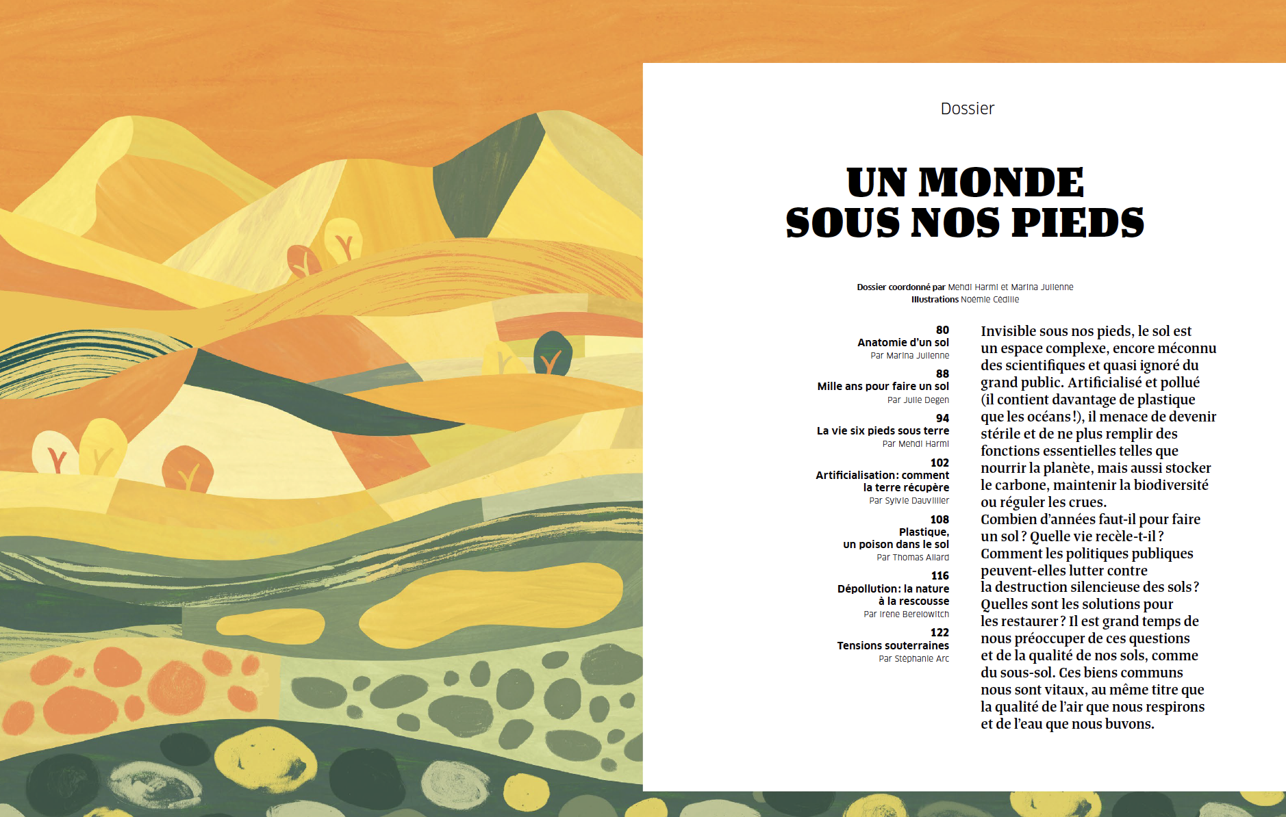 Une double page de la revue Carnets de science