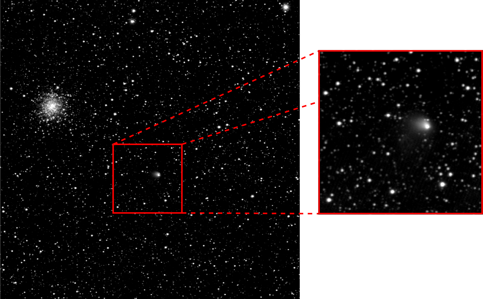 Cliché de la comète 67P/Churyumov–Gerasimenko réalisé par la sonde Rosetta le 30 avril 2014
