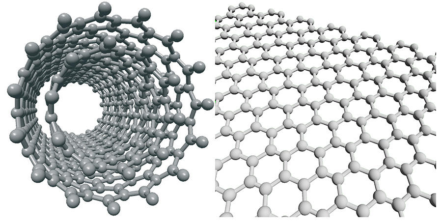 Modélisations numériques nanotube de carbone biparoi et graphène