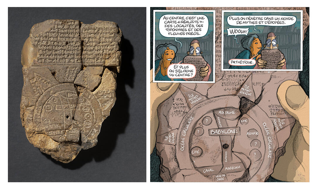 ©The Trustees of the British Museum - (CC BY-NC-SA 4.0); © J. Leveugle, E. Vagnon / Futuropolis / BnF Editions 2024