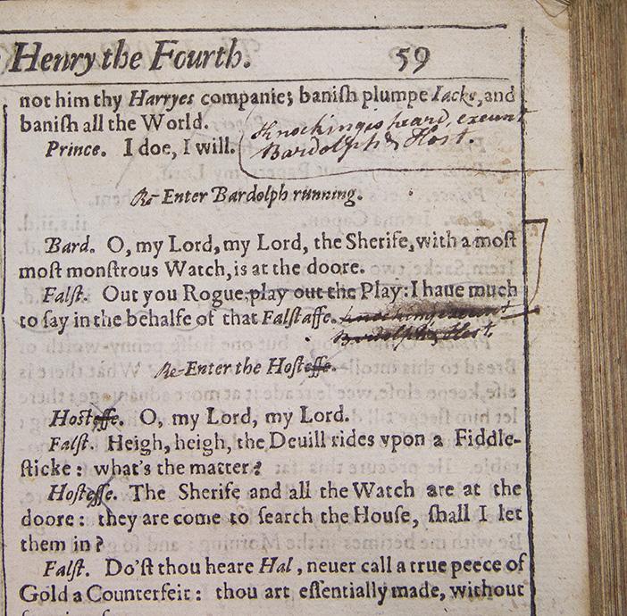 First Folio de Shakespeare, détail