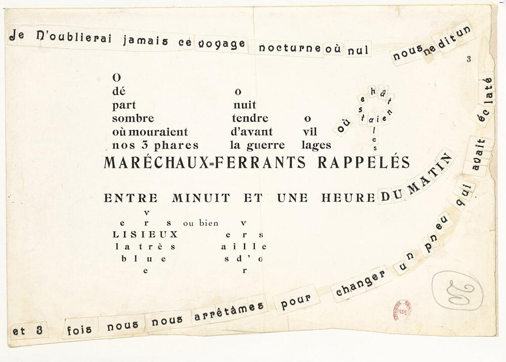 calligramme de Guillaume Apollinaire
