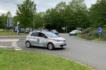 ©Heudiasyc UMR UTC CNRS Le véhicule autonome lors d'un test effectué en juillet 2021