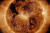 champs magnétiques solaires. Image Nasa / GSFC / SDO