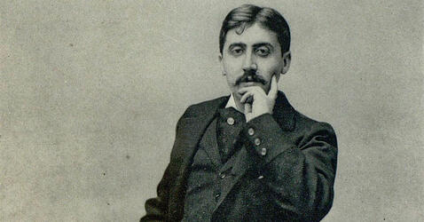 Photo de Marcel Proust assis (1895)