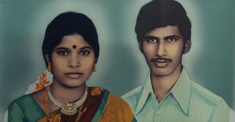 photo couleur d'un couple d'Indiens