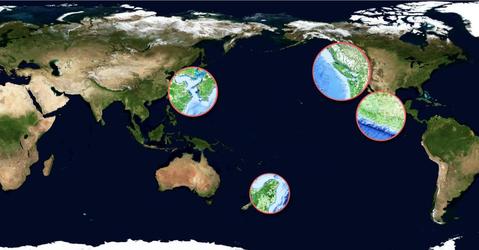 Carte satellite des séismes lents