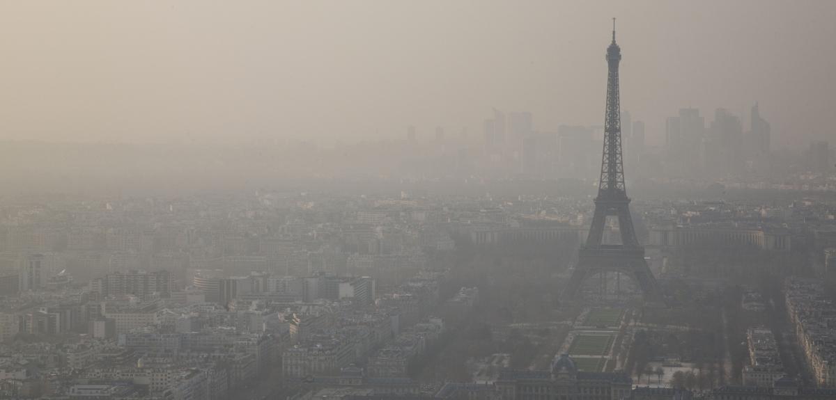 Pic de pollution à Paris en 2014.