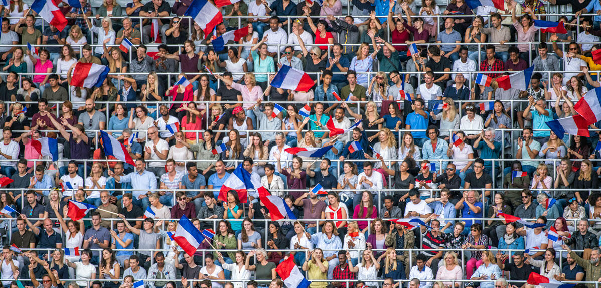 Des supporters dans un stade