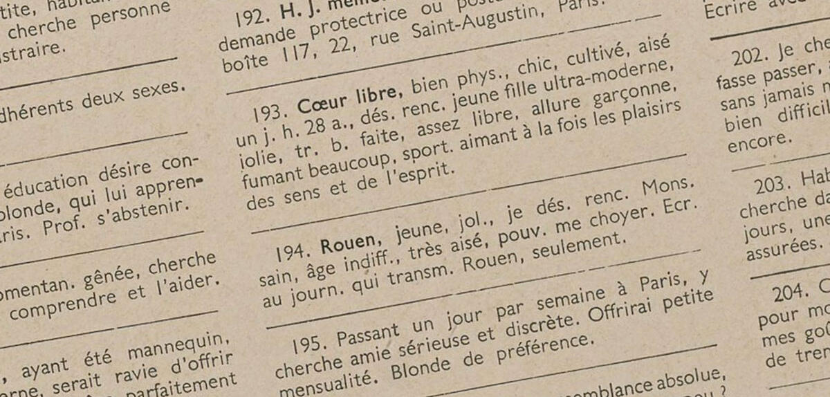 L’amour avant Tinder | CNRS Le journal