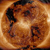 champs magnétiques solaires. Image Nasa / GSFC / SDO