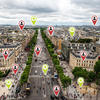 Illustration montrant la géolocalisation des habitants de la ville de Paris. 